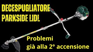 Recensione Decespugliatore Parkside Lidl e Risoluzione Problema ACCENSIONE [upl. by Aer]