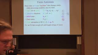 Theory of Computation CS3102 Lecture 05 Professor Gabriel Robins Spring 2018 [upl. by Kolnos458]