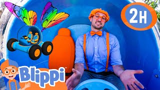 Blippi Mobile  TRex Ranch Adventures  Kids Songs  Moonbug Kids [upl. by Sylera]