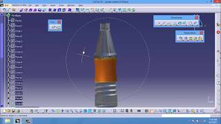 catia v5  Plastic Bottle Design  catia surface design CATIA GENERATIVE SURFACE  2d 3d modeling [upl. by Garretson]