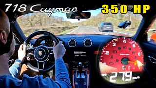 a TUNED Porsche 718 Cayman is PERFECT on Autobahn [upl. by Hebe56]