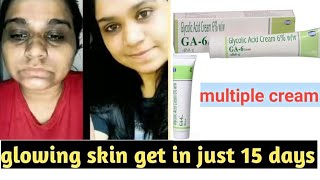 glycol 6 cream for CLEAR SKIN glyco 6 cream kese use kareGA6 pigmentation black spot  benefits [upl. by Aicac]