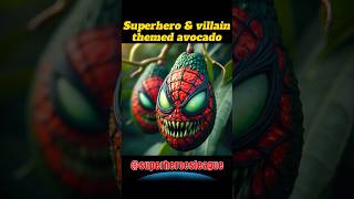 Superhero amp villain themed avocado 💥 Avengers DC Marvel Character shorts marvel viralshorts ai [upl. by Ennywg373]