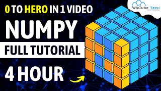 Python Numpy Full Tutorial For Beginners  Numpy Full Course in 4 Hours 🔥 [upl. by Haynes]