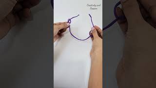 Sliding Knot Bracelet Double Slider  shorts youtubeshorts bracelet diy [upl. by Eillak]