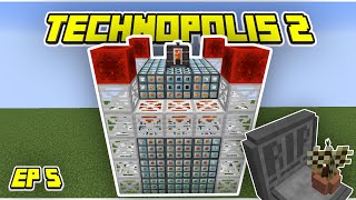 Minecraft Technopolis 2 Skyblock EP 5  Infinite Lava Fluid Absorber  Iron amp Aluminum [upl. by Anev]