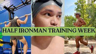 HALF IRONMAN TRAINING unfiltered  Ironman 703 full training week [upl. by Yrelbmik540]