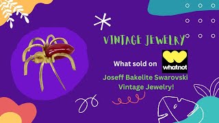 What Sold on Whatnot Joseff Bakelite Swarovski and More Vintage Jewelry [upl. by Kcin]