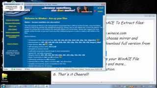 How To Use And Download WinACE To Extract Files [upl. by Nalliuq675]
