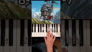 Howls Moving Castle Piano Tutorial shorts [upl. by Obbard557]