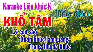 Karaoke Liên khúc lý KHỔ TÂM  DÂY ĐÀO [upl. by Tuinenga780]