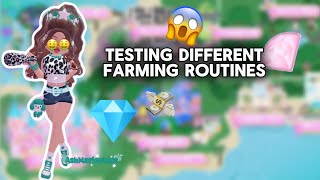 TESTING DIFFERENT FARMING ROUTINES IN ROYALE HIGH  AshMarieplays [upl. by Poul251]