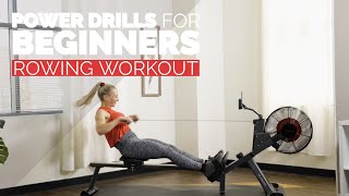 20 Minute Rowing Machine Power Drills Workout for Beginners [upl. by Leunamne]