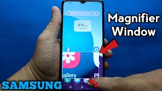 How to enabledisable magnifier window on Samsung Galaxy A02  Visibility Enhancements [upl. by Upali906]