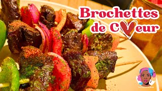 Brochettes de Cœur de Bœuf  La Recette Parfaite 🍢 [upl. by Wenz]