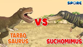 Tarbosaurus vs Suchomimus  Tyrannosauridae vs Spinosauridae S1E9  SPORE [upl. by Dunham]