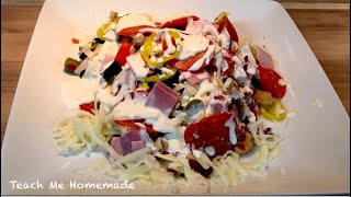 Antipasto SaladEasily Made Low CarbKetoTeach Me Homemade [upl. by Necaj]