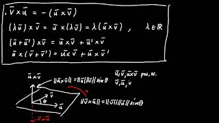 Vektorer del 11  vektorprodukt fortsättning räknelagar med exempel [upl. by Leizo]