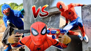 Nerf Gun Battle Between SpiderMan And Huggy Wuggy  Monster Hunter TV [upl. by Rramo401]