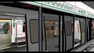 OpenBVE MTR Kwun Tong Line MTrain A178A213 Arriving And Departing In Yau Ma Tei [upl. by Mable]