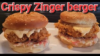 Crispy Zinger berger Recipe  Zinger berger by PakistaniTraditionalKhane [upl. by Ibbob506]