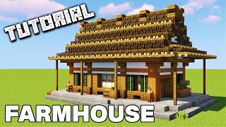 Japanese Farmhouse  Minecraft Tutorial [upl. by Arot]