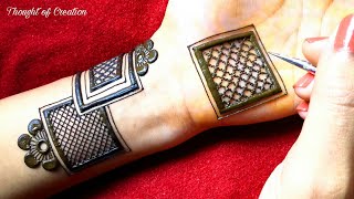 New Unique Mehndi Design for Front Hand Stylish Easy Mehndi Design Thought of Creation [upl. by Dominik]