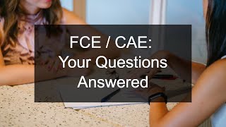 FCECAE Question and Answer Session [upl. by Silverman232]