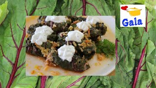 Stuffed Beet Greens Rolls With Meat And Rice Russian Recipe Steamed Golubtsi or Beet Greens Dolma [upl. by Angelico]