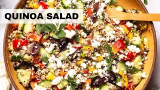 Mediterranean Quinoa Salad Recipe  Healthy Mediterranean Salad [upl. by Aihsein]