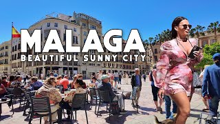 Malaga City Spain Beautiful Sunny City April 2024 Update Costa del Sol  Andalucía 4K [upl. by Qifahs970]