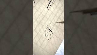 Copperplate Calligraphy N calligraphy learncalligraphy handwriting oddlysatisfying pointedpen [upl. by Britt]