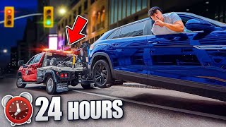 24 HOUR OVERNIGHT CHALLENGE in TOW TRUCK [upl. by Roy]