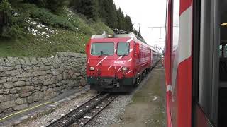 MGB railway Andermatt  Oberalppass  Disentis Switzerland 6 September 2019 22 [upl. by Enahsed]