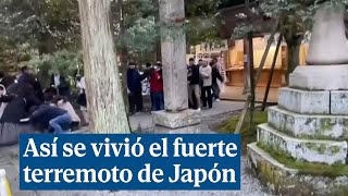 Así se vivió el fuerte terremoto de Japón [upl. by Siberson]