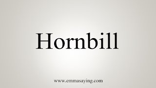 How To Say Hornbill [upl. by Enitsed21]