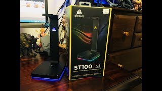 Corsair ST100 RGB Premium Headset Stand Is it worth it [upl. by Seessel]