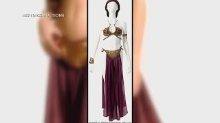 Iconic Princess Leia gold bikini from Star Wars auctioned off [upl. by Annehsat]