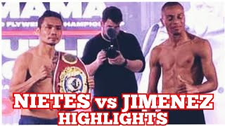 DONNIE NIETES VS NORBELTO JIMENEZ HIGHLIGHTS  BOXING 🥊 [upl. by Ashley]