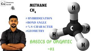 GENERAL ORGANIC CHEMISTRY IN HINDI 01  METHANE MOLECULE  STRUCTURE AND HYBRIDIZATION [upl. by Maze]