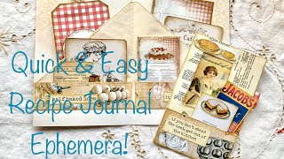 Quick amp Easy Recipe Journal Ephemera [upl. by Drahnreb]