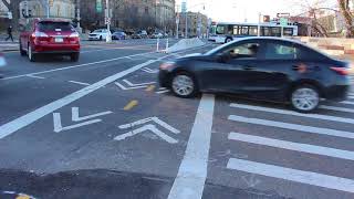 Dangerous crossing at reconfigured St George bike lanes [upl. by Gallagher]