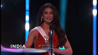 Shweta Sharda at the opening introduction segment of the 72nd Miss Universe Preliminary Competition [upl. by Adnohs]