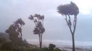 Isles of Scilly Storm At Porthcressa 14 February 2014 [upl. by Gearalt]