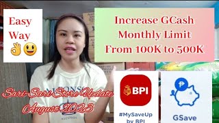 Increase GCASH Limit to 500K Using GSAVE BPI [upl. by Nicolais556]