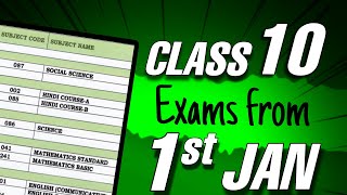 Class 10 DATESHEET Exams from 1st January 2025⚠️ [upl. by Enuahs]