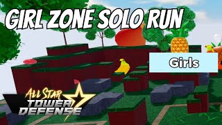 Girl Zone Solo Run GIRLS ONLY All Star Tower Defense ASTD [upl. by Lagasse88]