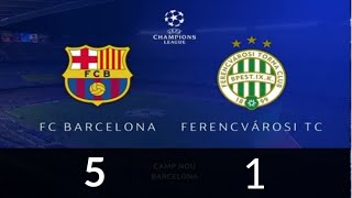 Barcelona vs Ferencvaros 51  Resumen y goles  UCL 2020 [upl. by Lirva]