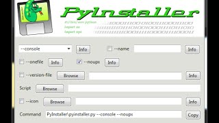 PyInstallerGUI How to create Python executables [upl. by Hairym]