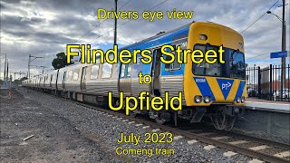 Drivers eye view Flinders Street to Upfield Jul 2023 [upl. by Elodie]